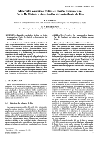 Materiales cerámicos fértiles en fusión termonuclear. Parte II