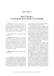 Max F. Perutz y su concepción de la ciencia y la tecnología