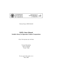 Departamento de Sistemas )nform 3aticos y 8omputaci - DSIC
