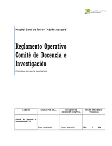 Reglamento operativo comit&eacute; de docencia e investigacion