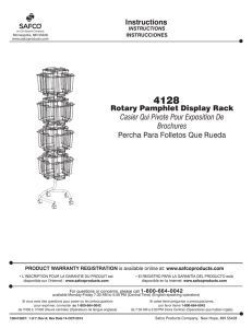 Instructions Rotary Pamphlet Display Rack Casier Qui Pivote