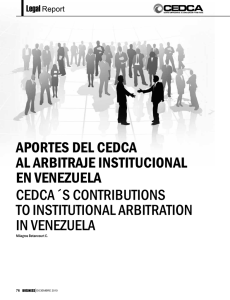 aportes del cedca al arbitraje institucional en venezuela