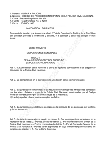 Código de Procedimiento Penal de la Policía Civil Nacional