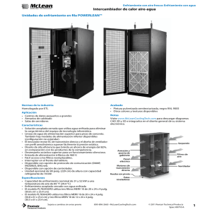 Unidades de enfriamiento en fila POWERLEAN