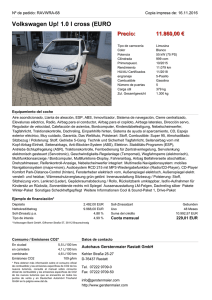Volkswagen cross up! 1.0 l (EURO