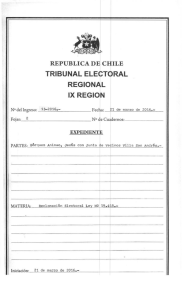 Page 1 REPUBLICADE CHILE TRIBUNALELECTORAL REGIONAL