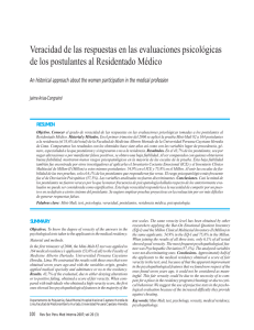 Veracidad de las respuestas en las evaluaciones psicol&oacute;gicas de