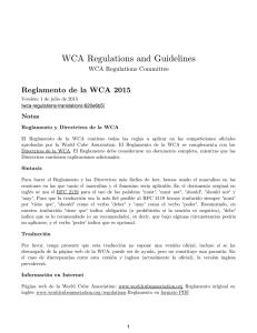 WCA Regulations and Guidelines