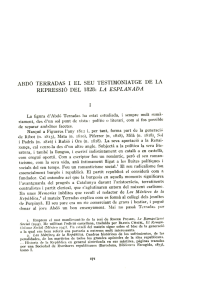 Abdó Terradas i el seu testimoniatge de la repressió del 1828: "La