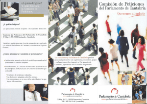 Comisión de Peticiones - Parlamento de Cantabria