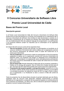 V Concurso Universitario de Software Libre Premio Local