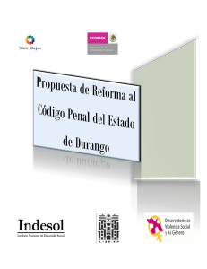 Propuesta de reforma al código penal del Estado de Durango