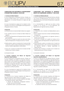 Comissions que integren el Departament d`Enginyeria Química i