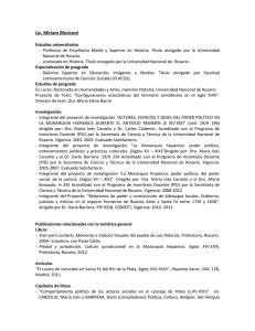 CV Miriam Moriconi - Universidad Nacional del Litoral
