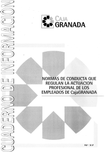 Normas de Conducta que regulan la actuación profesional de los