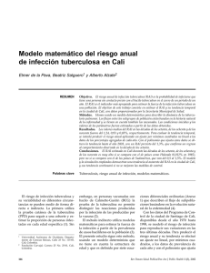 Modelo matemático del riesgo anual de infección tuberculosa en Cali