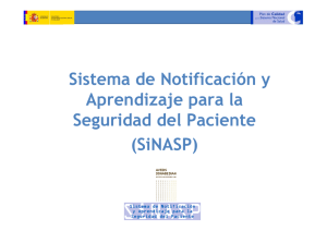 Sistema nacional de notificación de eventos adversos (SiNAPS)