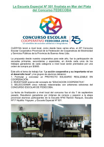 La Escuela Especial Nº 501 finalista en Mar del Plata del Concurso