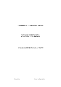 Manual de Statgraphics - Universidad Carlos III de Madrid