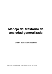 Manejo del trastorno de ansiedad generalizada