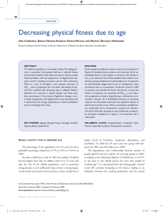 Decreasing physical fitness due to age