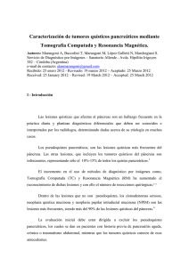 Caracterización de tumores quísticos pancreáticos mediante