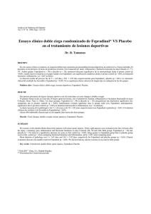 Ensayo clínico doble ciego randomizado de Fepradinol* VS