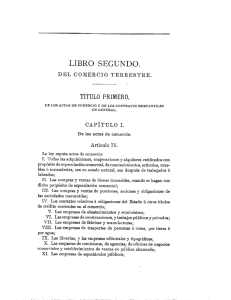 LIBRO SEGUNDO. DEL COMERCIO TERRESTRE.