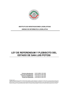 Ley de Referendum y Plebiscito para el Estado de San Luis Potosí