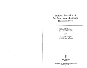 Page 1 Political Behavior of the American Electorate Eleventh