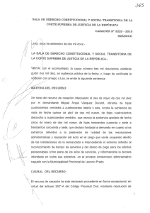 \ El recurso de casacron ha srdo declarado procedente en forma