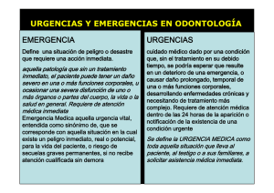 URGENCIAS Y EMERGENCIAS EN ODONTOLOGÍA EMERGENCIA