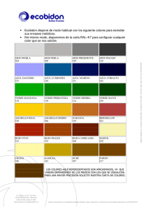 • Ecobidon dispone de modo habitual con los siguiente colores para