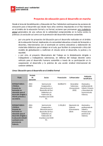 Proyectos de educación para el desarrollo en marcha