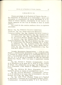 CRÓNICA Nuevas autoridades de la Facultad de Ciencias Agrarias