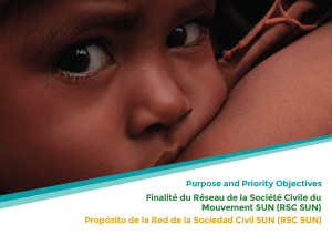 Purpose and Priority Objectives Finalité du Réseau de la Société