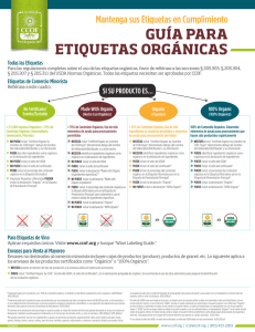 guía para etiquetas orgánicas