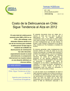 Costo de la Delincuencia en Chile: Sigue Tendencia al Alza en 2012