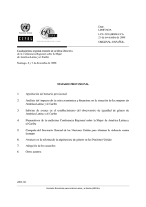 Temario provisional - Comisión Económica para América Latina y el