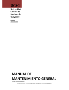 I Manual de Mantenimiento UCSG.