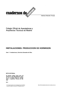 Instalaciones. Producción de hormigón