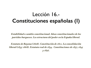 Lección 16.- Constituciones españolas (I)