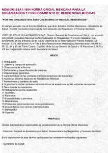 NOM-090-SSA1-1994, Norma oficial mexicana para la organización