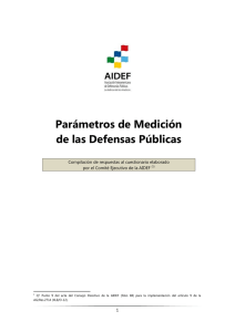 Parámetros de Medición de las Defensas Públicas