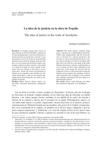 La idea de la justicia en la obra de Esquilo The idea of justice in the