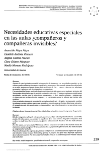 Necesidades educativas especiales en las aulas