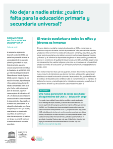 No dejar a nadie atrás: ¿cuánto falta para la educación primaria y