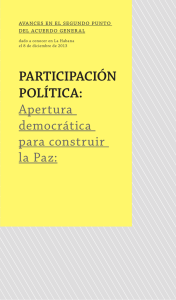 Segundo acuerdo, “Participación política”