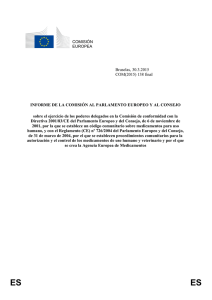 Informe de la Comisión al Parlamento Europeo y al Consejo