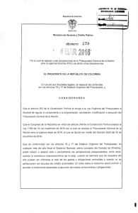 Decreto 378 del 04 de marzo de 2016